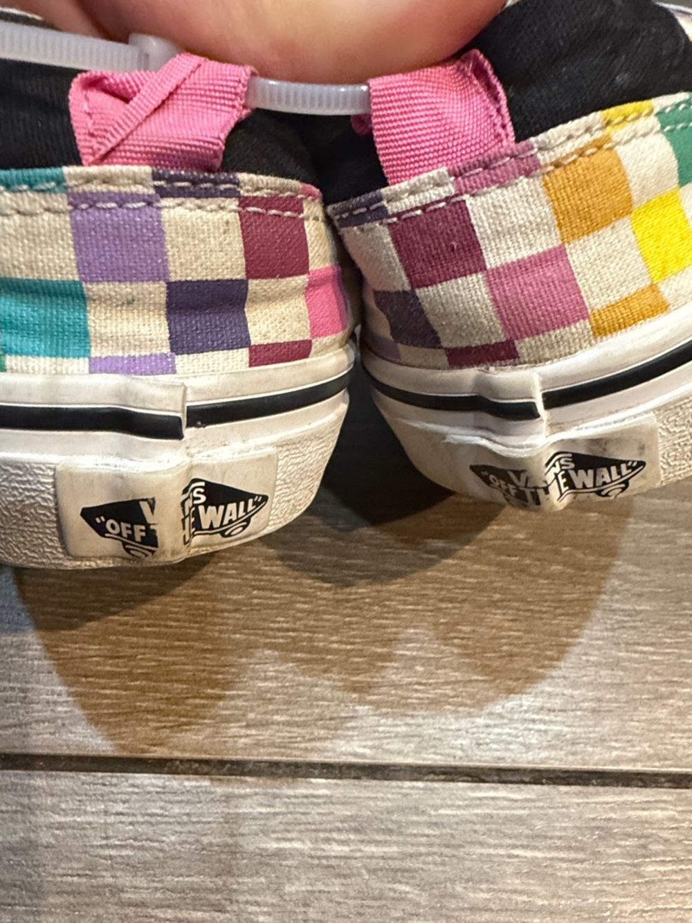 Vans Kids Multicolor Checkerboard Slip-On Sneakers - Picture 7 of 14